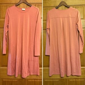 wool& Rowena prototype Dusty Cedar large long Sleeve Dress